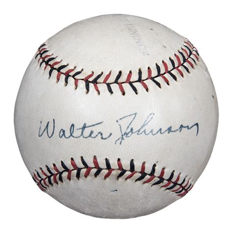 walter johnson signed baseball